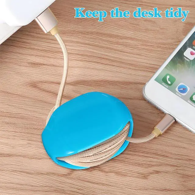 Alt view image 7 of 7 - 4pcs Automatic Cord Reel, Automatic Roll Earphone Cable Organizer Cord Winder Retractable Data Cable Storage for Headphones Home Office Use
