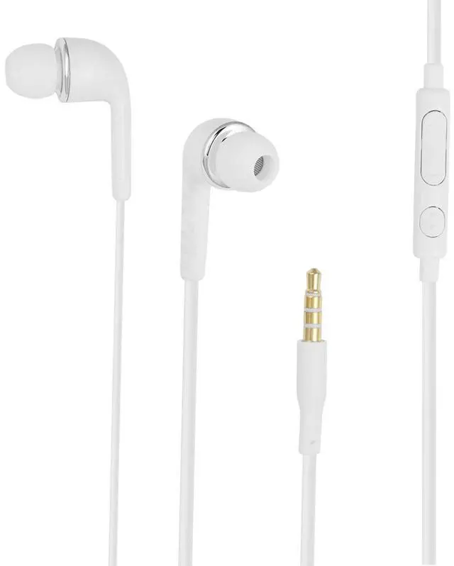 Main image of 3.5mm Stereo Headset with Volume Key for Galaxy S4 - Non-Retail Packaging - White