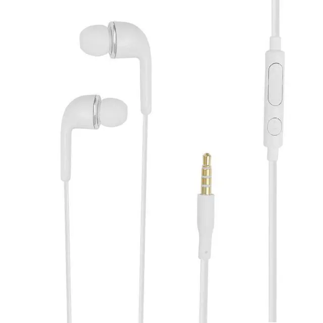 Alt view image 3 of 3 - 3.5mm Stereo Headset with Volume Key for Galaxy S4 - Non-Retail Packaging - White