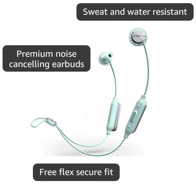 Alt view image 3 of 5 - Relays Sport Water Resistant Wireless Bluetooth Headphones, Mint