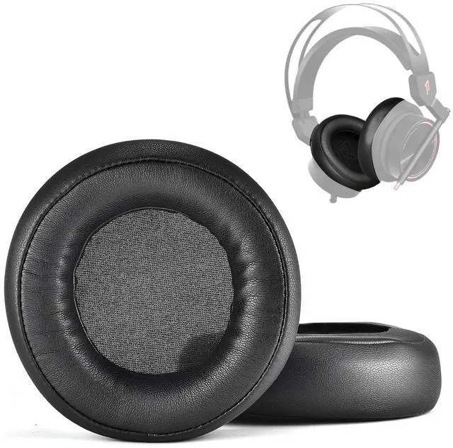 Main image of Replacement Ear Pads for 1More Spearhead VR H1005 H1006 PRO Headphone Earpads H1707 Earpads Cushion Ear Pads Pillow (Black Protein Leather)