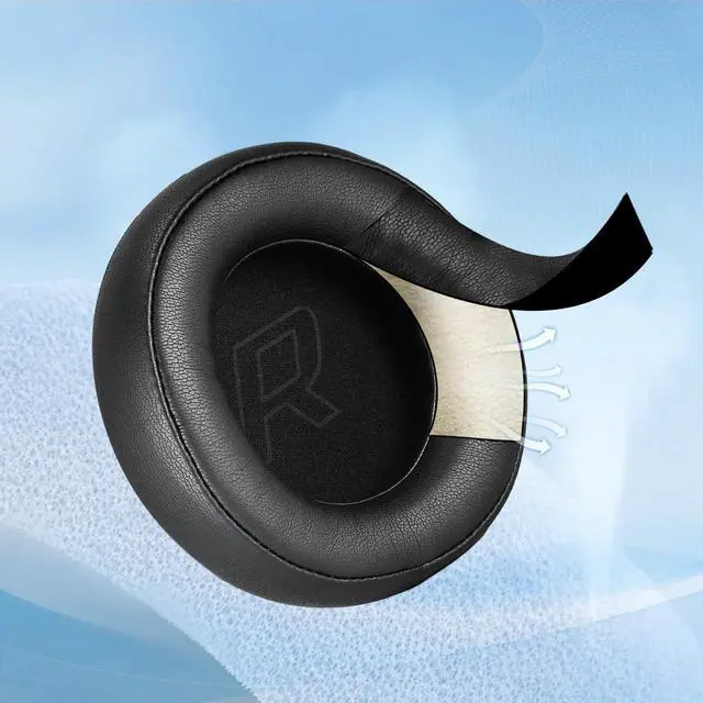 Alt view image 3 of 6 - Replacement Ear Pads for 1More Spearhead VR H1005 H1006 PRO Headphone Earpads H1707 Earpads Cushion Ear Pads Pillow (Black Protein Leather)