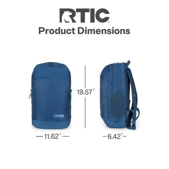 Alt view image 6 of 7 - Road Trip Backpack Bag for Hiking, Travel, Computer, Business, Work, Commuting, Men, Women, Adults, Large, with Laptop Sleeve, Navy & Denim