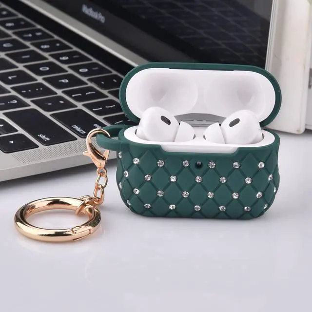 Alt view image 4 of 6 - Case Compatible with AirPod Pro 2 Protective Cover with Keychain (516-Green)