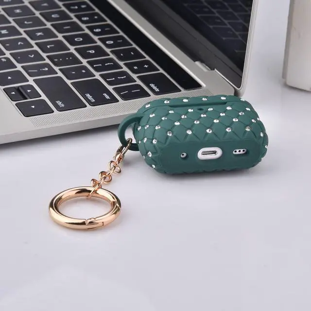 Alt view image 3 of 6 - Case Compatible with AirPod Pro 2 Protective Cover with Keychain (516-Green)