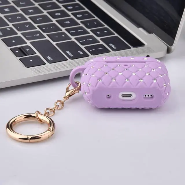 Alt view image 6 of 6 - Case Compatible with AirPod Pro 2 Protective Cover with Keychain (516-Lavender)