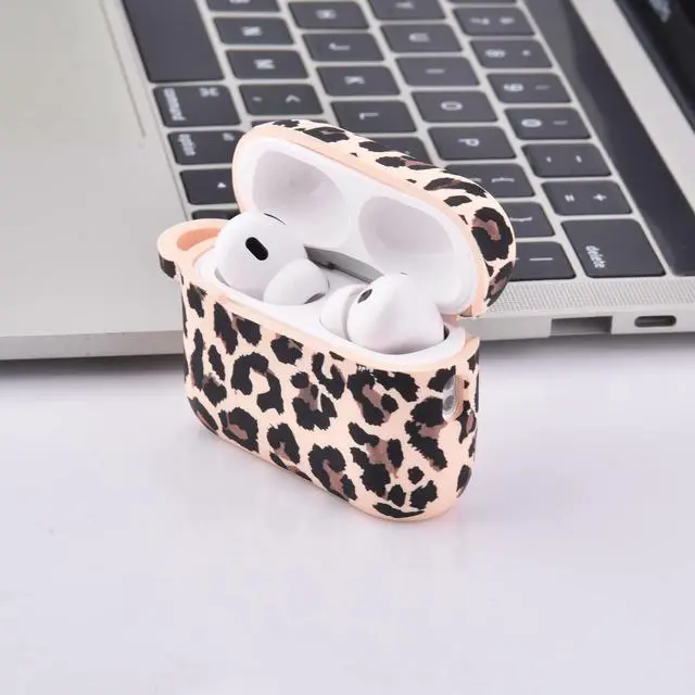 Alt view image 3 of 6 - Case Compatible with AirPod Pro 2 Protective Cover with Keychain (521-Leopard Pink)