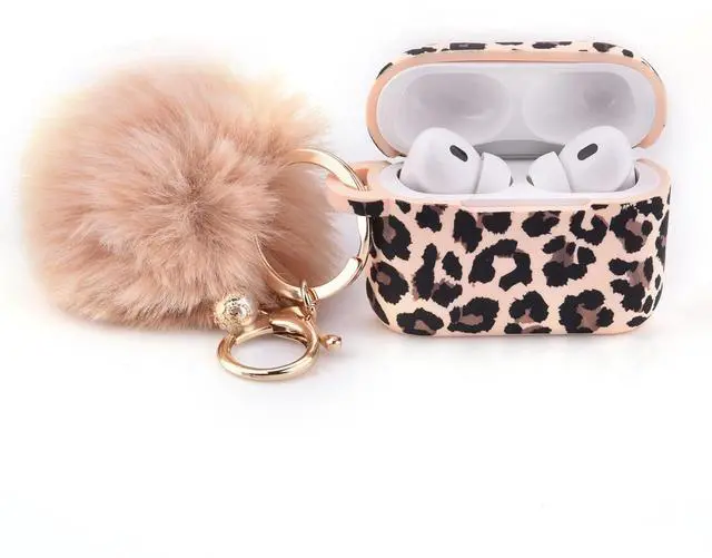 Main image of Case Compatible with AirPod Pro 2 Protective Cover with Keychain (521-Leopard Pink)