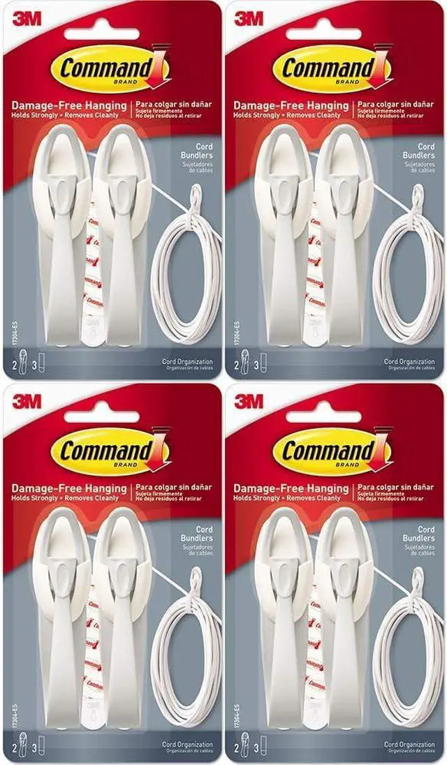 Main image of 3M 17304 Cord Bundlers 4 Pack (8 Bundlers)