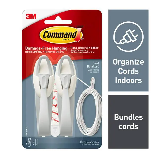 Alt view image 3 of 7 - 3M 17304 Cord Bundlers 4 Pack (8 Bundlers)