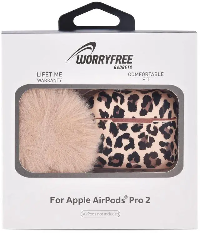 Alt view image 6 of 6 - Case Compatible with AirPod Pro 2 Protective Cover with Keychain (521-Leopard Pink)