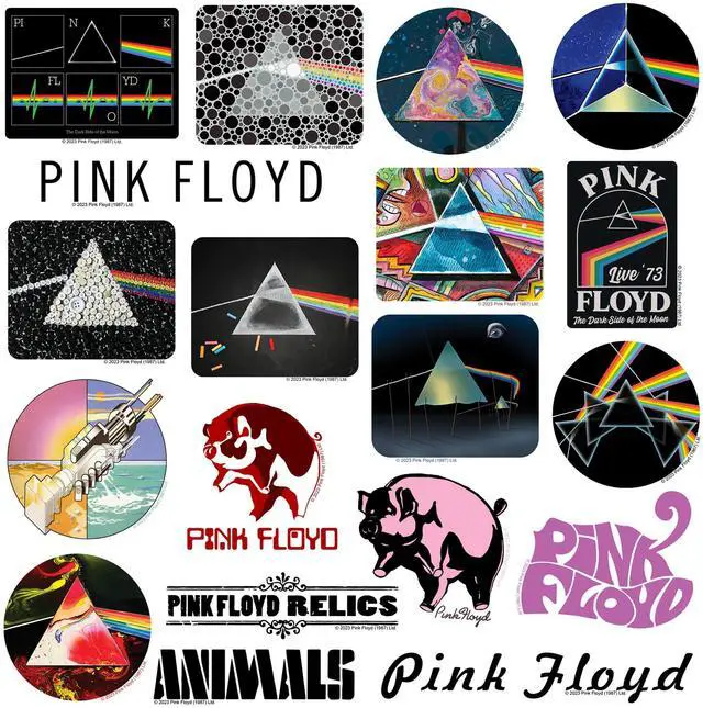 Alt view image 6 of 6 - Pink Floyd Album Art 200 Vinyl Stickers Waterproof Die-Cut Decals Laptop