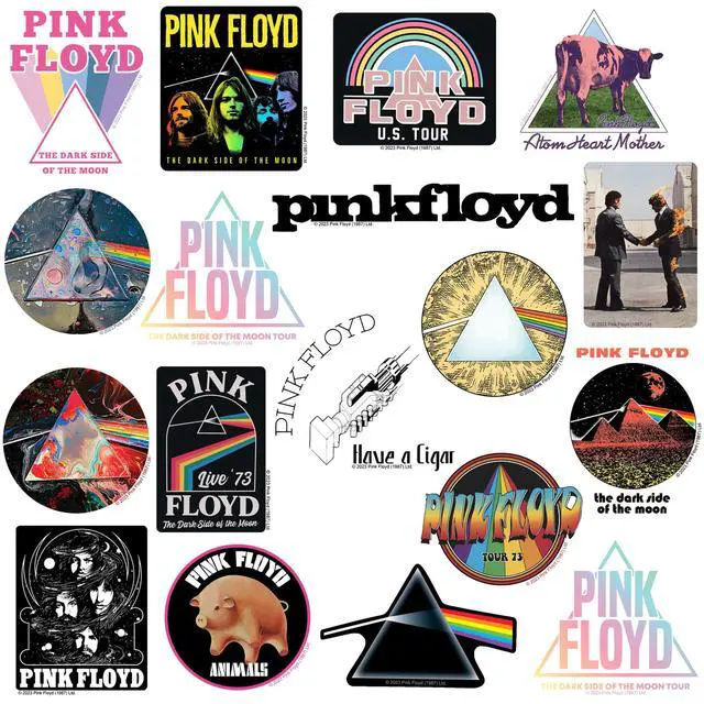 Alt view image 3 of 6 - Pink Floyd Album Art 200 Vinyl Stickers Waterproof Die-Cut Decals Laptop
