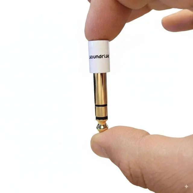 Alt view image 3 of 6 - Studio Ready 3.5mm to 1/4" TRS Adapter (3-Pack, White Ceramic) Gold-Plated Connectors 1/8" to 1/4" Stereo Audio Jack Converter for Headphones, Amps, Mixers & DJ Gear