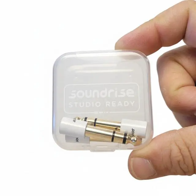 Alt view image 2 of 6 - Studio Ready 3.5mm to 1/4" TRS Adapter (3-Pack, White Ceramic) Gold-Plated Connectors 1/8" to 1/4" Stereo Audio Jack Converter for Headphones, Amps, Mixers & DJ Gear