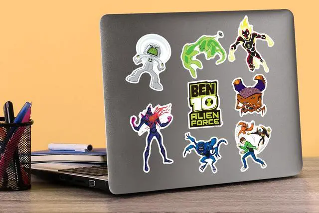 Alt view image 5 of 6 - Ben 10 Alien Force Characters 100 Vinyl Stickers Waterproof Die-Cut Decals
