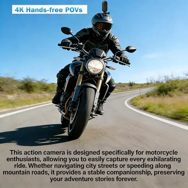 Alt view image 3 of 7 - 4K Magnetic POV HD Body Camera,Magnetic Necklace Camera for Motorcycle,Wearable Wide Hands-Free Sports Cameras,Compact Thumb Mini Cameras,for Motorcycle,Bike,Travel and Pet Walk (128G 4K Black)