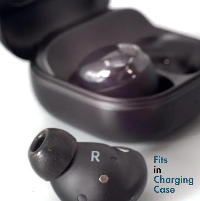 Alt view image 5 of 6 - Bulletz Replacement for Galaxy Buds Pro Ear Tips | Memory Foam Earbud Tips | Fits in Galaxy Buds Case (Large, Single Pair)