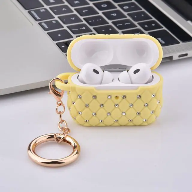 Alt view image 3 of 6 - Case Compatible with AirPod Pro 2 Protective Cover with Keychain (516-Lemon Yellow)