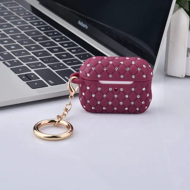 Alt view image 4 of 5 - Case Compatible with AirPod Pro 2 Protective Cover with Keychain (516-Burgundy)