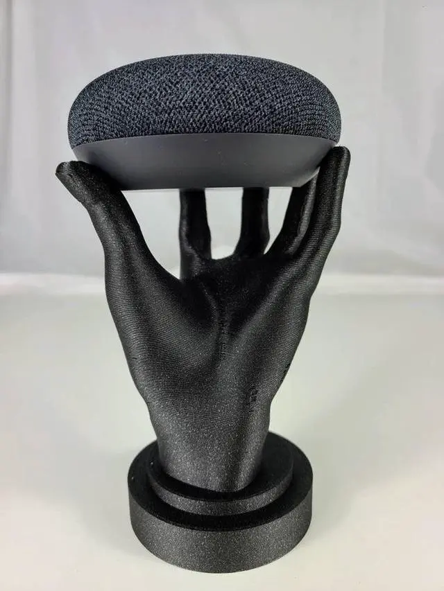 Alt view image 3 of 7 - Living Hand Stand for Google Home Mini & Google Nest Mini, Echo Dot 3rd Generation Smart Home Audio Speakers, Sparkle Black, One Size