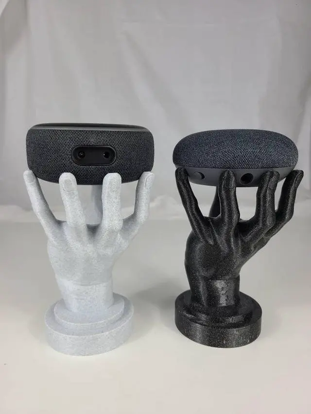 Alt view image 6 of 7 - Living Hand Stand for Google Home Mini & Google Nest Mini, Echo Dot 3rd Generation Smart Home Audio Speakers, Sparkle Black, One Size