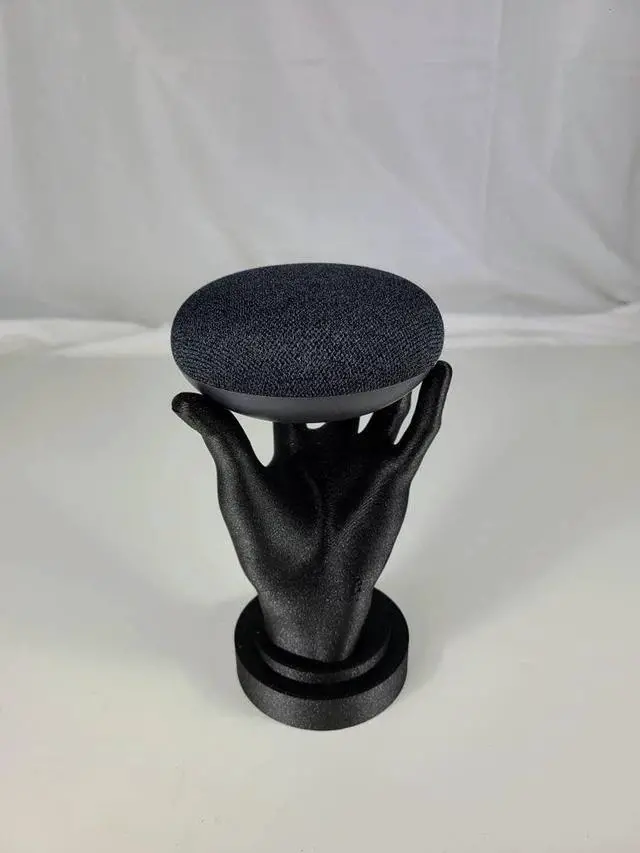 Alt view image 7 of 7 - Living Hand Stand for Google Home Mini & Google Nest Mini, Echo Dot 3rd Generation Smart Home Audio Speakers, Sparkle Black, One Size
