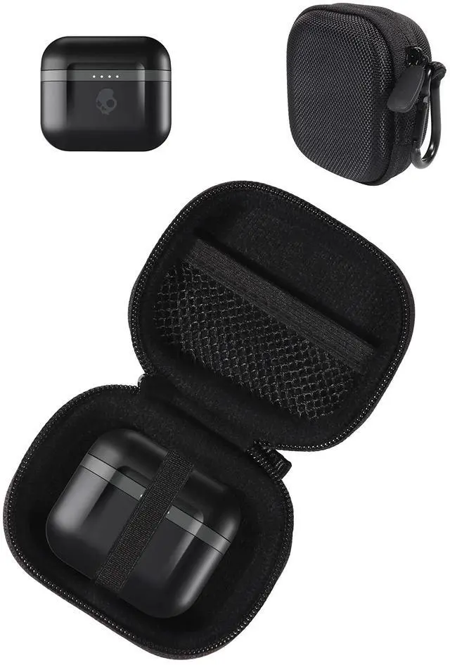 Main image of case for SkullKandy Indy Evo, Also fit for Sesh Evo Wireless in-Ear Earbuds (Black)