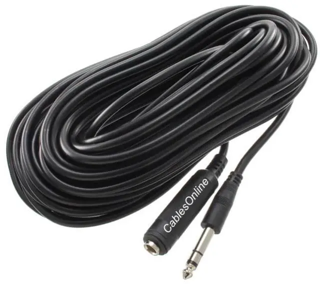 Main image of CablesOnline Stereo 1/4" TRS Female to 1/4" TRS Male Headphone Extension Cable (50ft.)