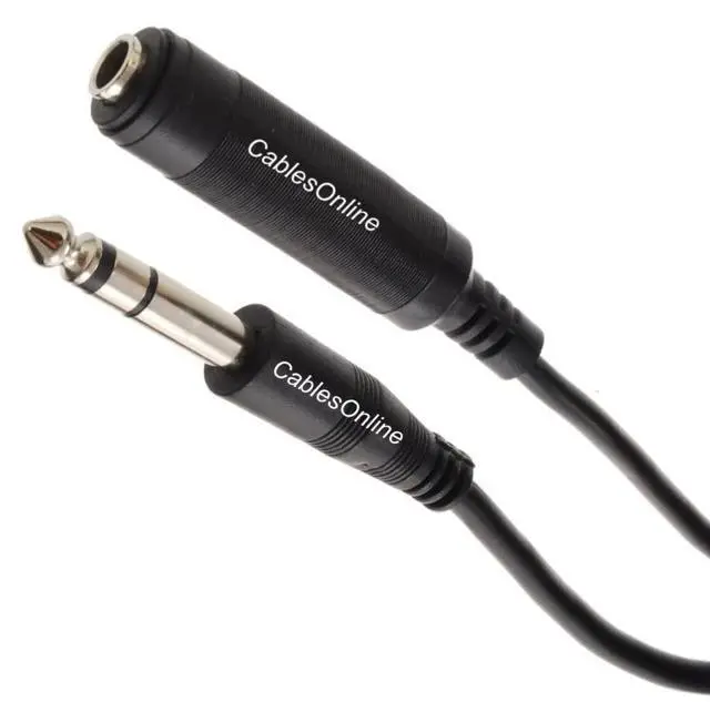 Alt view image 2 of 2 - CablesOnline Stereo 1/4" TRS Female to 1/4" TRS Male Headphone Extension Cable (10ft.)