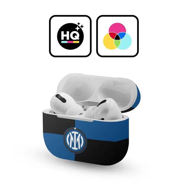 Alt view image 2 of 6 - Officially Licensed Inter Milan Flag Badge Vinyl Sticker Skin Decal Cover Compatible with Apple AirPods Pro