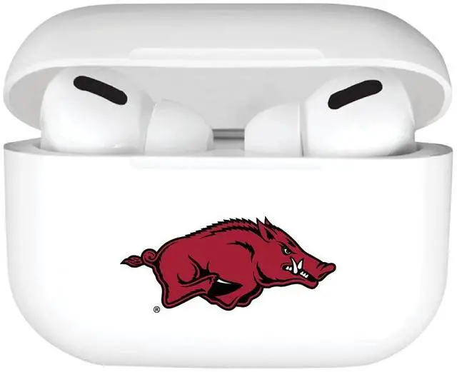 Main image of Officially Licensed University of Arkansas - Fayetteville Airpods Case, Compatible with Apple AirPods 3rd Gen (TPU), Wireless Charging, Earbuds Case, Classic, White
