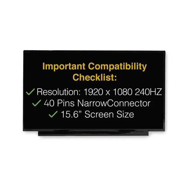 Alt view image 3 of 7 - Screen for MSI Sword 15 A12UE 40 Pins FHD 1920x1080 LCD LED Display | Replacement, Matte, Tools and Tape Included