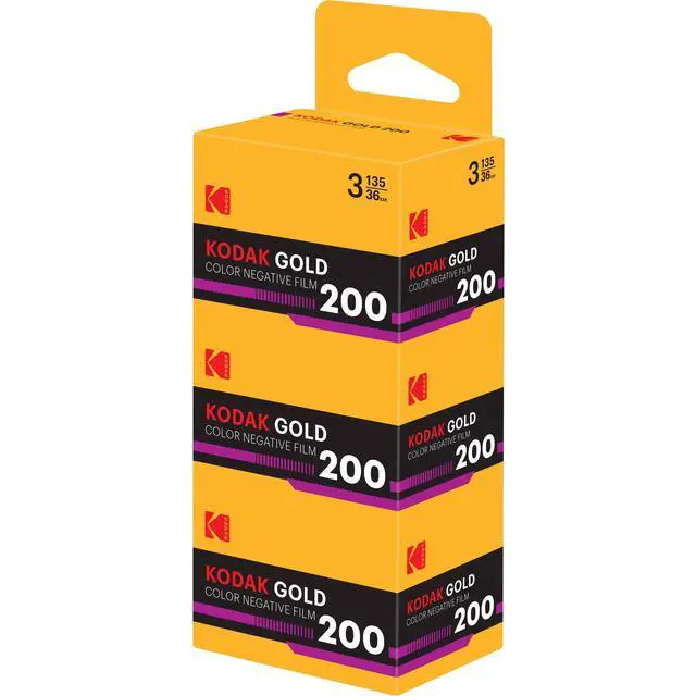 Alt view image 2 of 3 - Kodak Eastman Gold 200 Color Negative Film (35mm Roll Film, 36 Exposures) - 3-Pack with Microfiber Cleaning Cloth