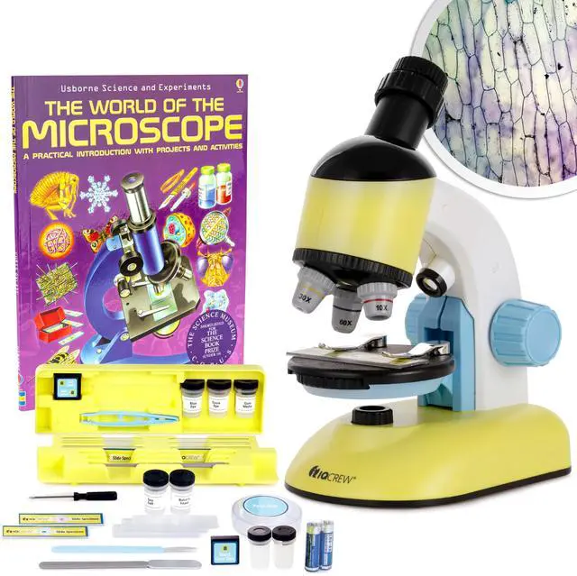 Main image of M44-KT-WM 200X Compound Starter Microscope Kit w/Dual | 100X-1200X Magnification Range Compound Biological Microscope Built-In LED Illumination Built-In Condenser