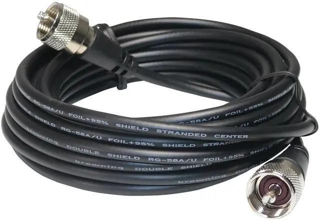 Main image of ® CB Antenna Coaxial Cable Assembly with Preinstalled UHF PL-259, 18 Ft