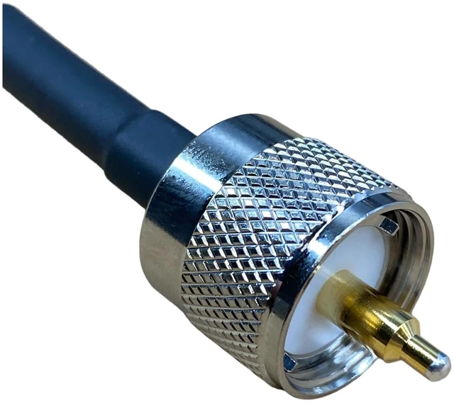 Alt view image 2 of 5 - Low Loss 240 Flex Coax Cable 50 Ohm PL-259 UHF Male Made in USA Flexible, UV-Resistant RG-8X-Type for Ham, CB & Marine Radio (3 Ft)