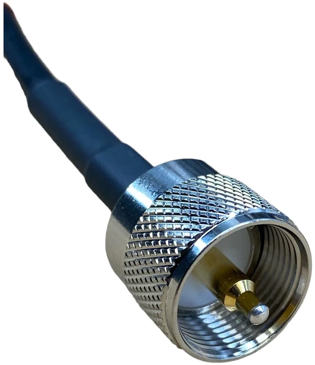 Alt view image 3 of 5 - Low Loss 240 Flex Coax Cable 50 Ohm PL-259 UHF Male Made in USA Flexible, UV-Resistant RG-8X-Type for Ham, CB & Marine Radio (3 Ft)