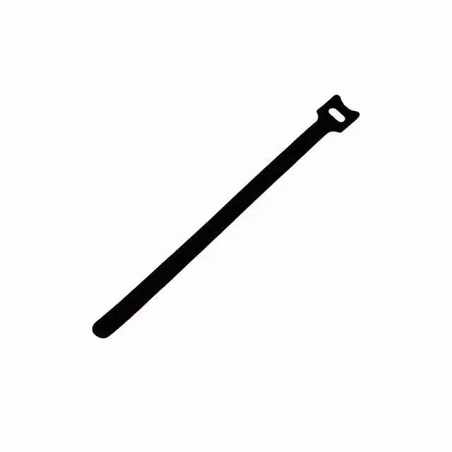 Alt view image 3 of 5 - 10 Inch Hook and Loop Reusable Strap Cable Cord Wire Ties 100 Pack Black