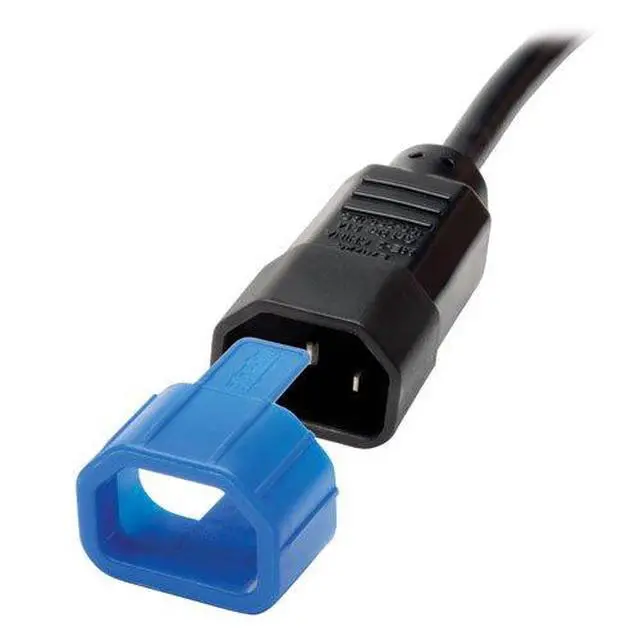 Alt view image 3 of 3 - PLC13BL PDU Plug Lock Connector C14 Power Cord to C13 Outlet, Blue - 100 Pack