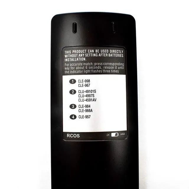 Alt view image 5 of 7 - Remote Control Compatible with Hitachi CLE-960 HL02121 CLU-49121S 44HDF52 50HDA39 50V710 50V715 50V720 50VF820 LCD LED HD TV Smart 1080p 3D Ultra 4K Plasma
