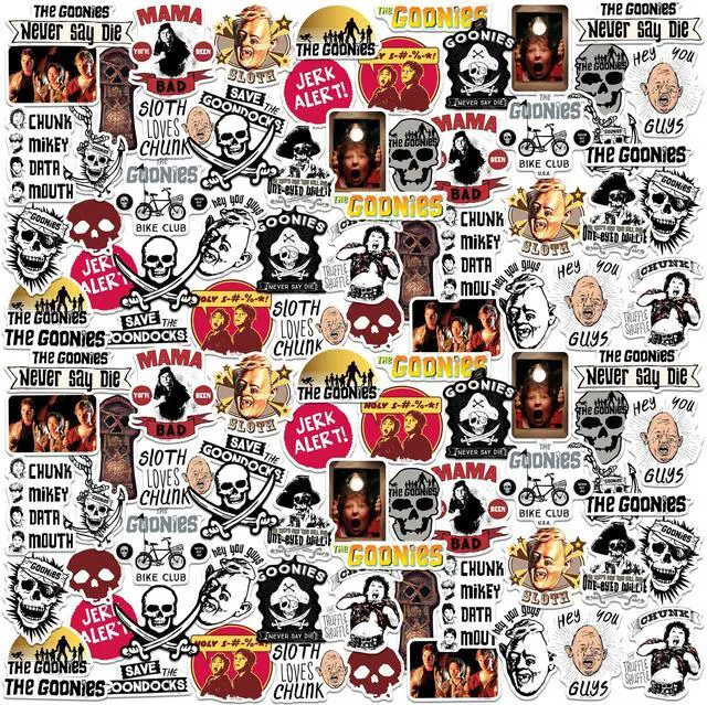 Main image of The Goonies 150 Vinyl Stickers Waterproof Die-Cut Decals Laptop Scrapbook