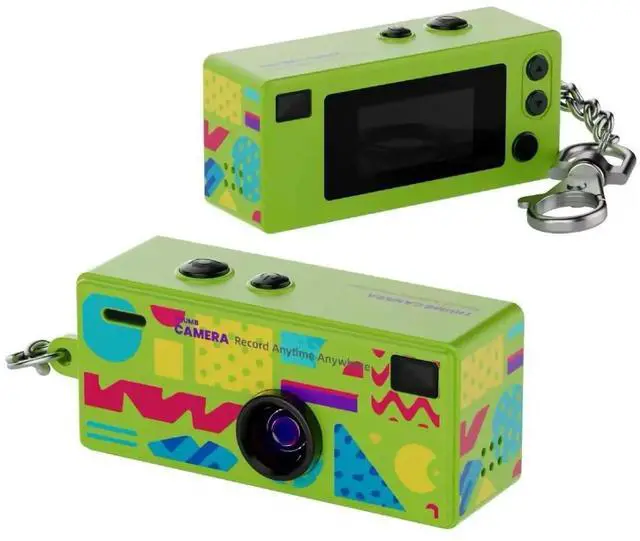 Main image of CharmSnap Mini Keychain Camera, 1080P HD Digital Camera, 2MP Point & Shoot, Portable Pocket Camera for Kids & Travel, Wide Angle Lens, USB-C Rechargeable (Green)