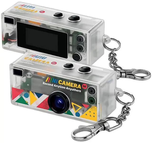 Main image of CharmSnap Mini Keychain Camera, 1080P HD Digital Camera, 2MP Point & Shoot, Portable Pocket Camera for Kids & Travel, Wide Angle Lens, USB-C Rechargeable (Transparent)