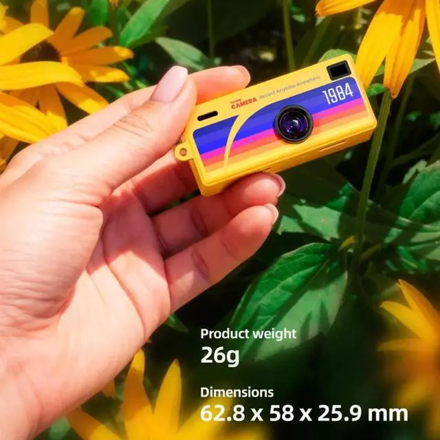Alt view image 4 of 7 - CharmSnap Mini Keychain Camera, 1080P HD Digital Camera, 2MP Point & Shoot, Portable Pocket Camera for Kids & Travel, Wide Angle Lens, USB-C Rechargeable (White)