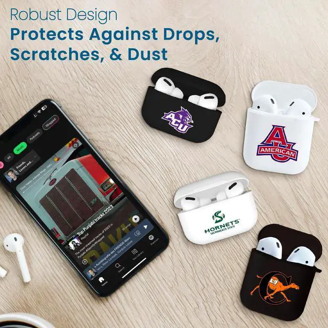 Alt view image 3 of 7 - University of Arkansas - Fayetteville - Airpod Case (TPU), Frosted White, Classic