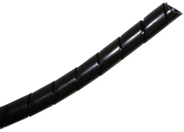 Main image of Vortex Spiral Cable Wrap - 3/8 Inch 100 Feet Long - Hose Protector Flexible Polyethylene Wire Conduit Tubing Cable Sleeve Cord Cover to Organize Wires Black