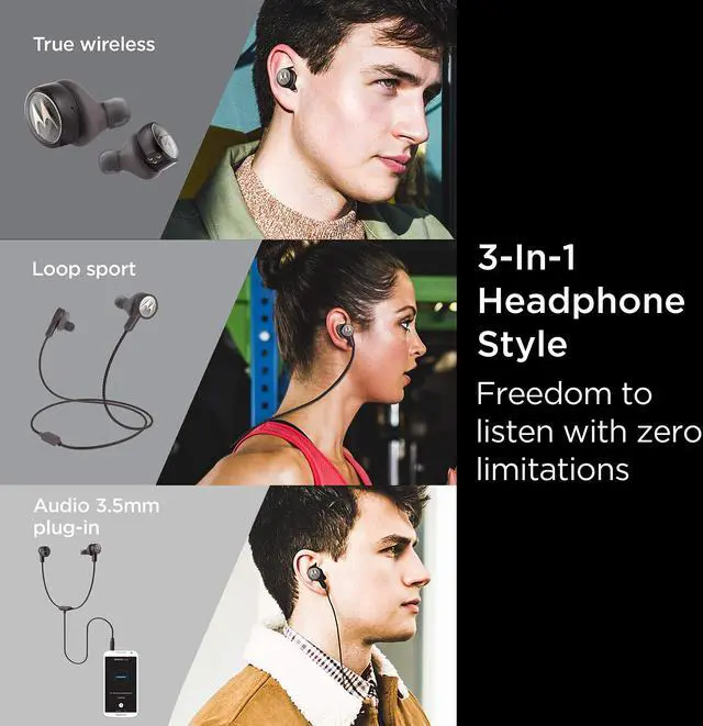 Alt view image 3 of 7 - Tech3 3-in-1 Smart True Wireless Headphones - Cordless Earbuds, Sport Wire, Audio Plug-in - Sweatproof, Built-in Microphone, Charging Case with Cable Storage System - Mocha-Bronze