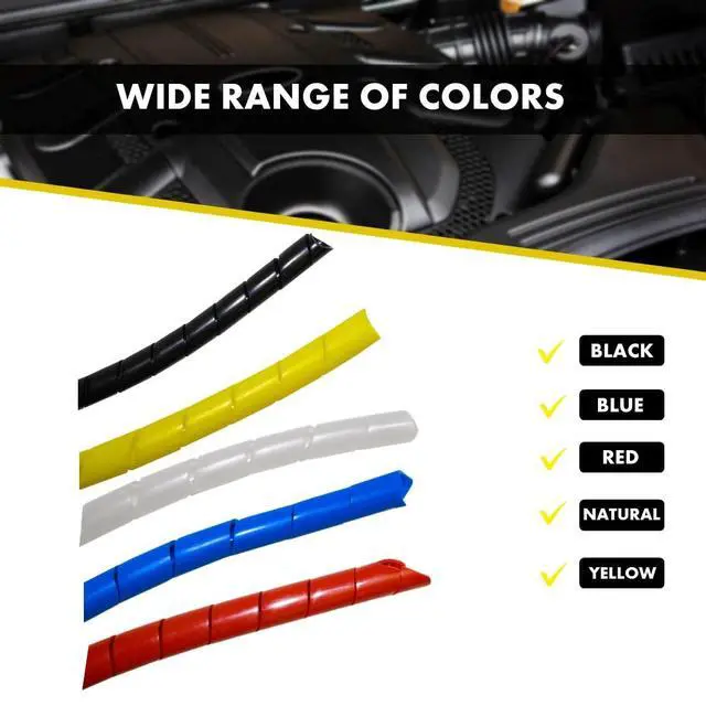 Alt view image 4 of 7 - Vortex Spiral Cable Wrap - 1/8 Inch 100 Feet Long - Hose Protector Flexible Polyethylene Wire Conduit Tubing Cable Sleeve Cord Cover to Organize Wires Natural