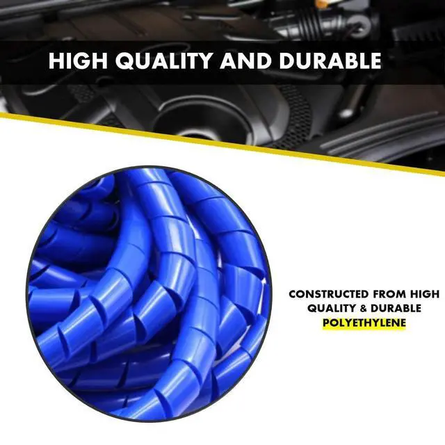 Alt view image 6 of 7 - Vortex Spiral Cable Wrap - 1/8 Inch 100 Feet Long - Hose Protector Flexible Polyethylene Wire Conduit Tubing Cable Sleeve Cord Cover to Organize Wires Natural